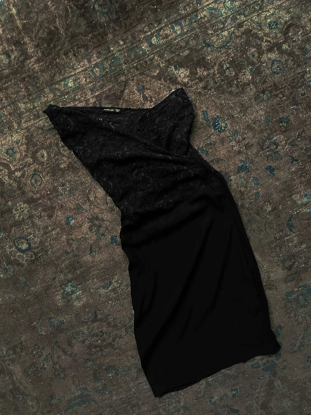 McQueen Spring-Summer 1999 Asymmetrical Lace Dress