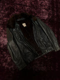 Hermès 60's Leather Fur Stuffed Bomber Jacket