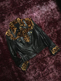 Céline 60’s Leather Leopard Trucker Jacket