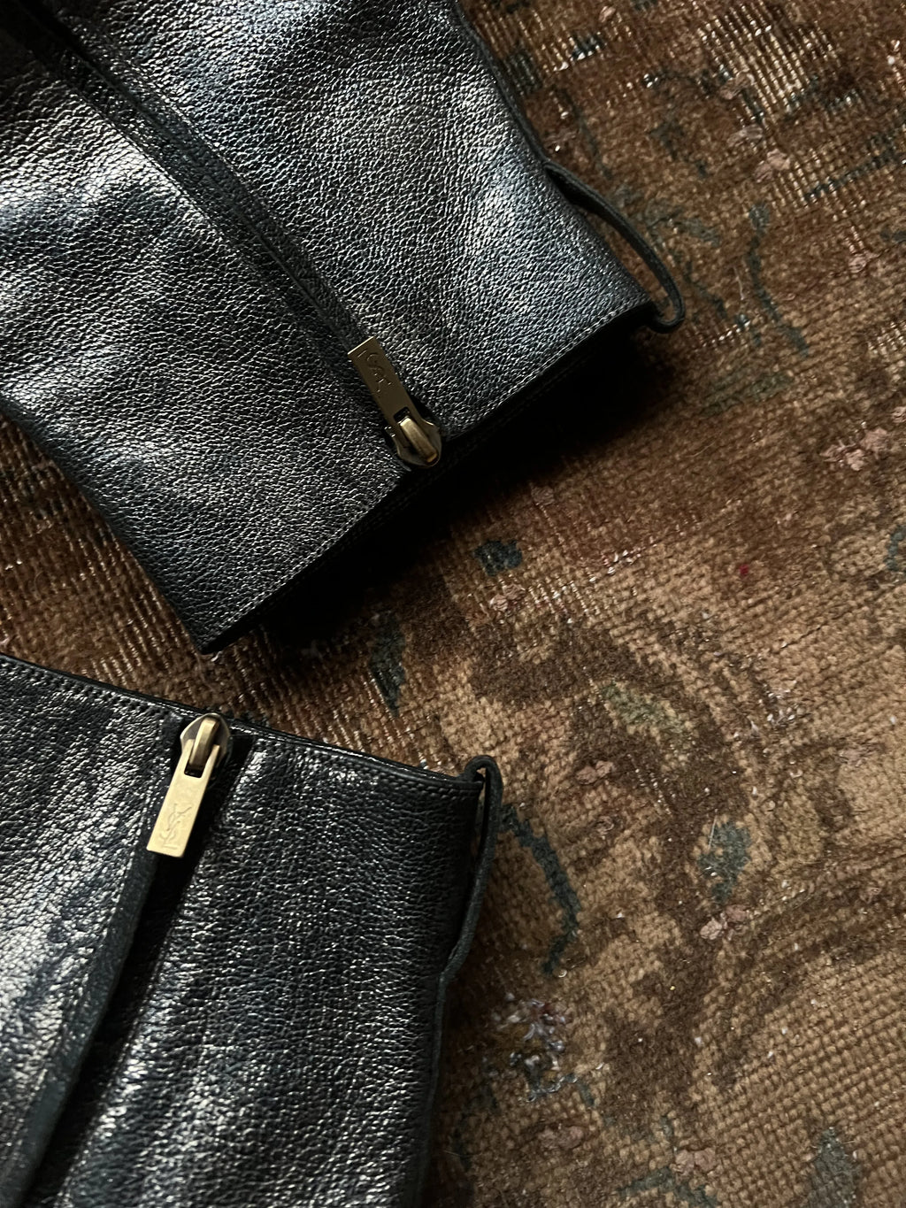 YSL Rive Gauche Tom Ford Jonny Boots Faded Gunmetal