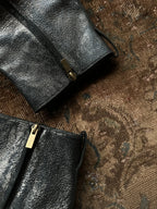 YSL Rive Gauche Tom Ford Jonny Boots Faded Gunmetal