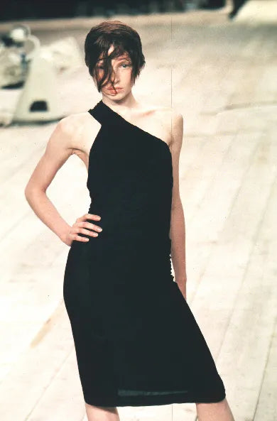 McQueen Spring-Summer 1999 Asymmetrical Lace Dress