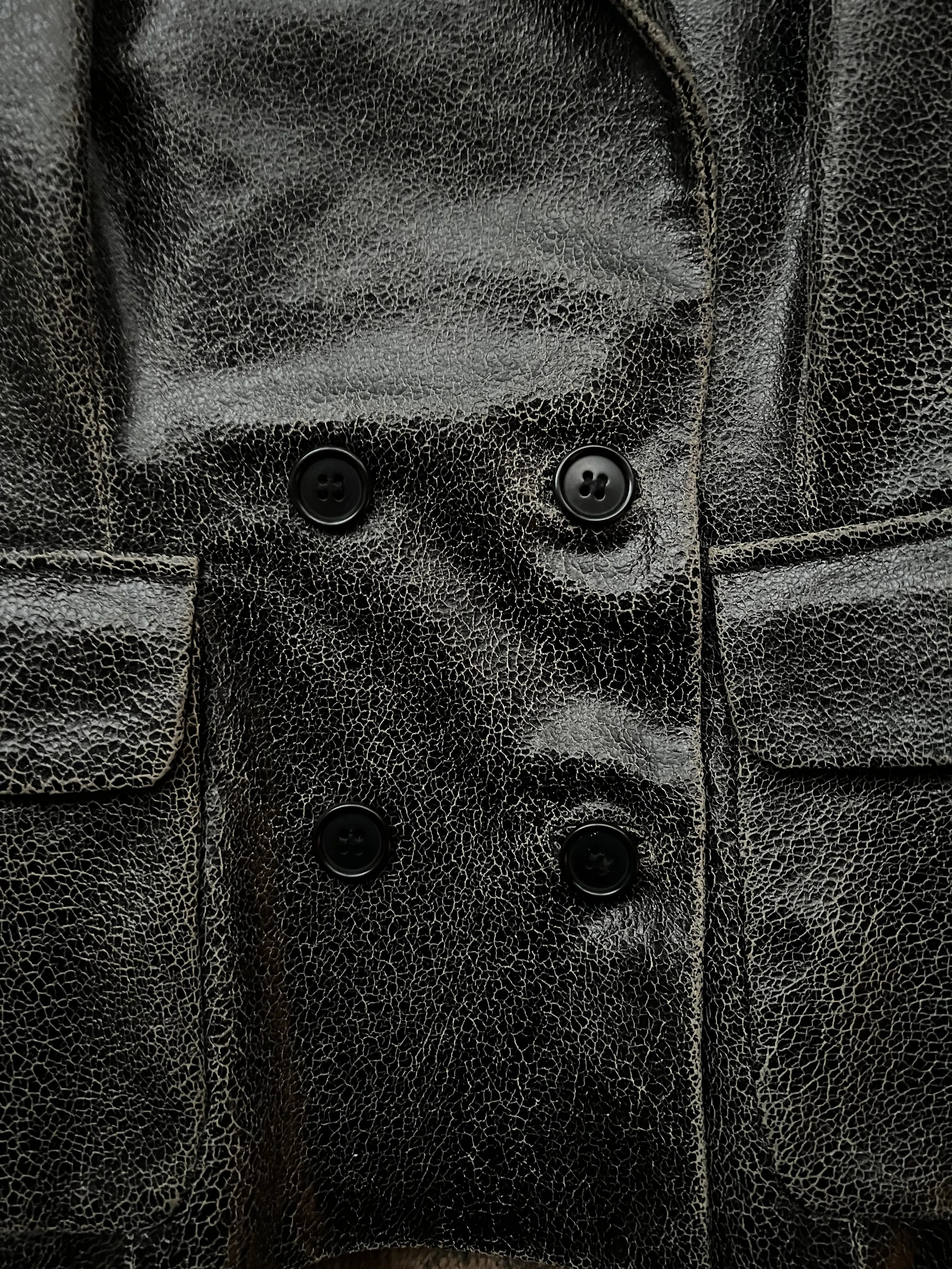 McQueen Fall-Winter 1999 Overlook Cracked Leather Blazer