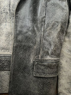 Dior Homme Fall-Winter 2002 Reflexion Sample Cracked Leather Jacket