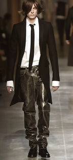 Dior Homme Fall-Winter 2002 Reflexion Sample Cracked Leather Jacket