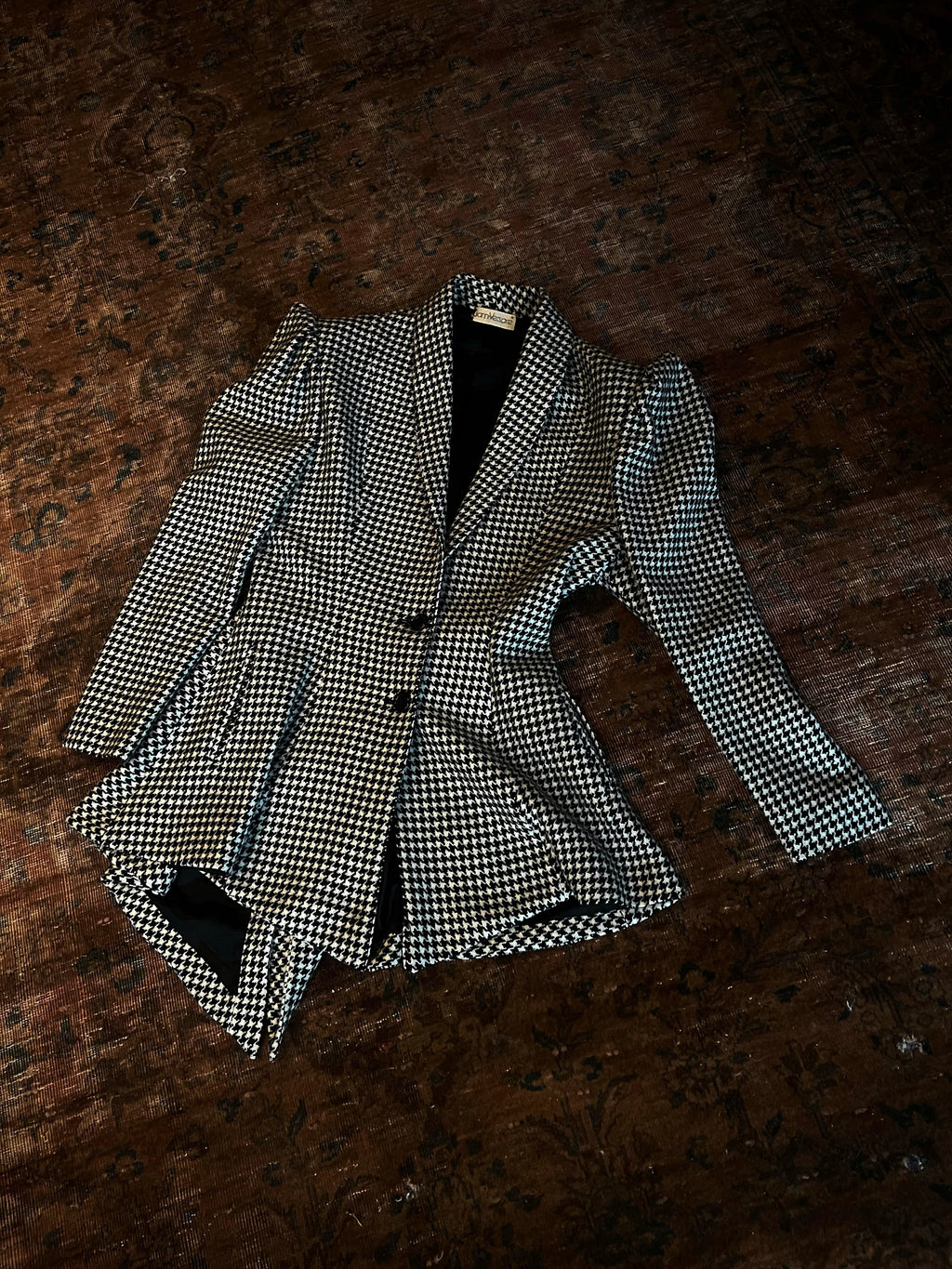 Gianni Versace 80’s Draped Houndstooth Jacket