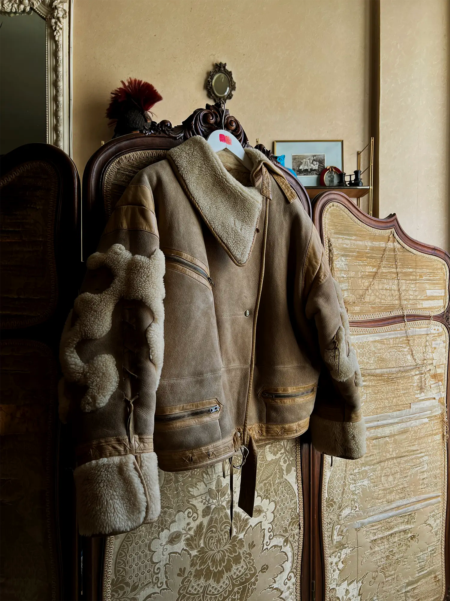 Claude Montana Fall-Winter 1983 Aviator Shearling Bomber